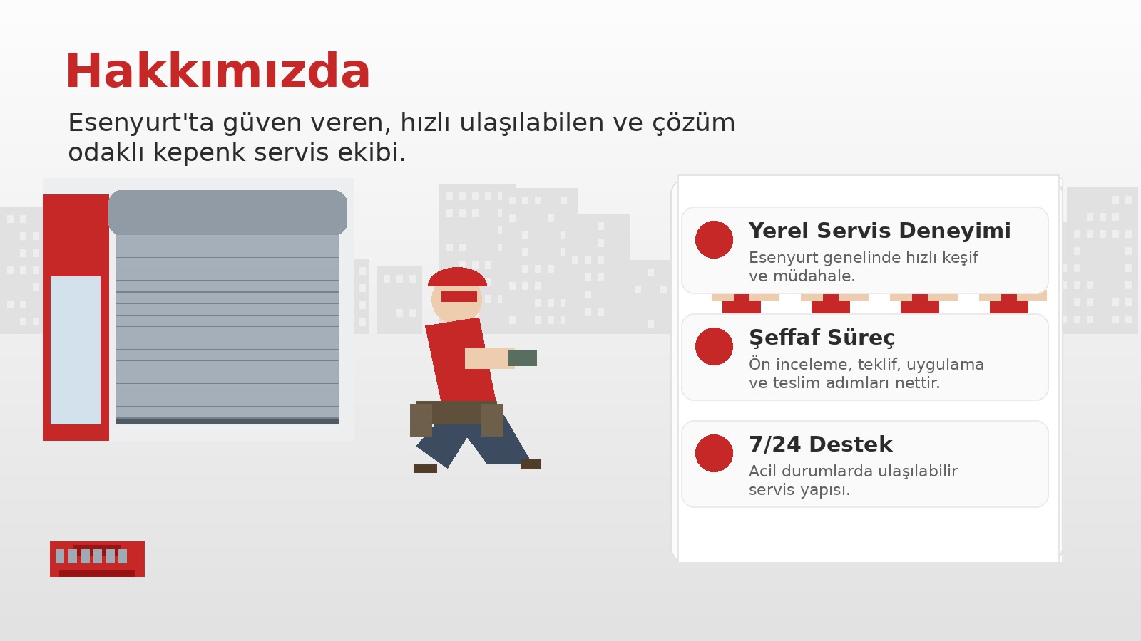 Hakkımızda görseli Esenyurt kepenk servis ekibi